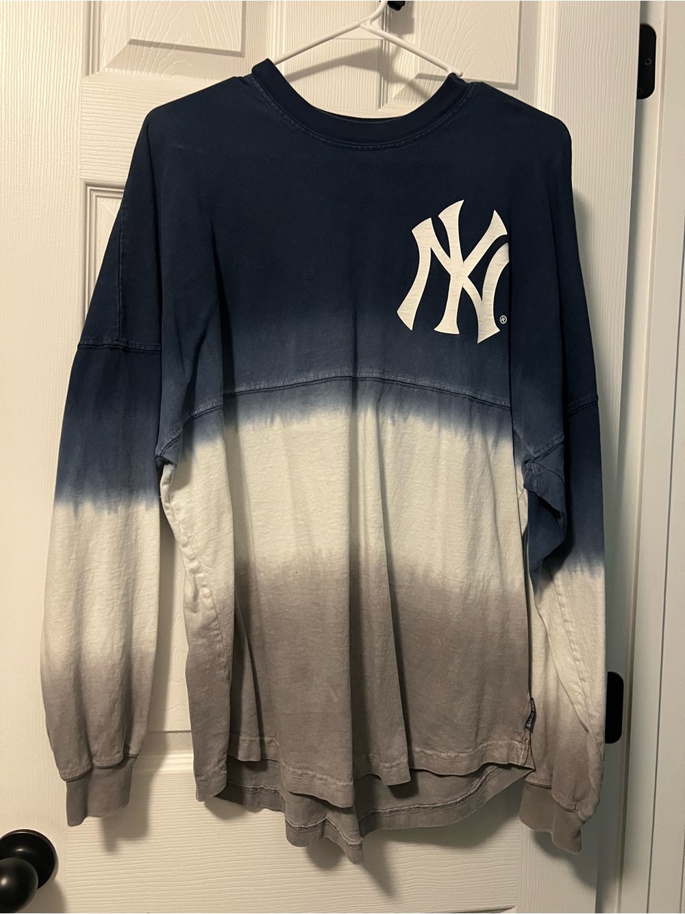 Fanatics Navy to White Ombre Yankees Crewneck- oversized